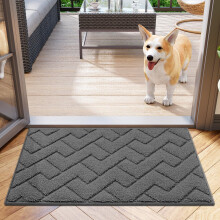 Door Mats Indoor, Dirt Trapper Mat Absorbent Non-Slip Low Profile Doormat for Entrance, Inside, Kitchen, Front Door Mat Washable for Pets and Dogs—