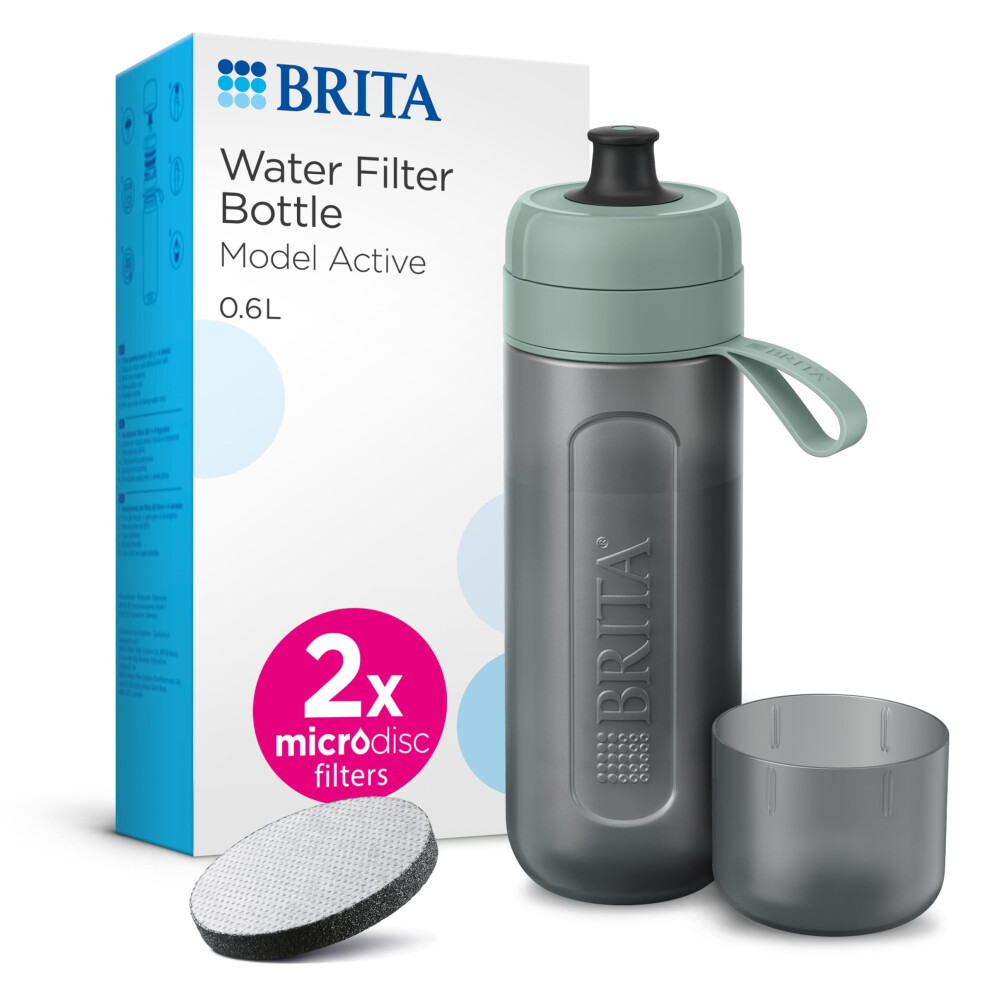 Water Filter Bottle Model Active Dark - Green