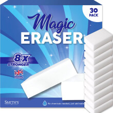Magic Erasers for Cleaning by Smith's | 30 Pack | Trusted by Professional Cleaners | Serving UK Homes for Over 10+ Years | 8X Stronger Than