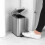 Beldray LA041173SS Rectangular Pedal Bin – Small Rubbish Bin with Soft Closing Lid, Office Bin with 5 Litre Capacity, Stainless Steel Waste Paper Bin, Slim 3