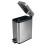 Beldray LA041173SS Rectangular Pedal Bin – Small Rubbish Bin with Soft Closing Lid, Office Bin with 5 Litre Capacity, Stainless Steel Waste Paper Bin, Slim 1