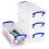 Really Useful Really Useful Plastic Storage Box 0.9 Litre Clear (Pack of 4) 4