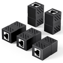 RJ45 Connector Extender(5 Pack), Cat7 Cat6 Cat5e 8P8C LAN Ethernet Cable Adapter, RJ45 Coupler Adapter Ethernet Extender, Network Female to Female