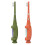 Toddler Toothbrush, Dinosaur, Green and Orange, 2-Pack 13