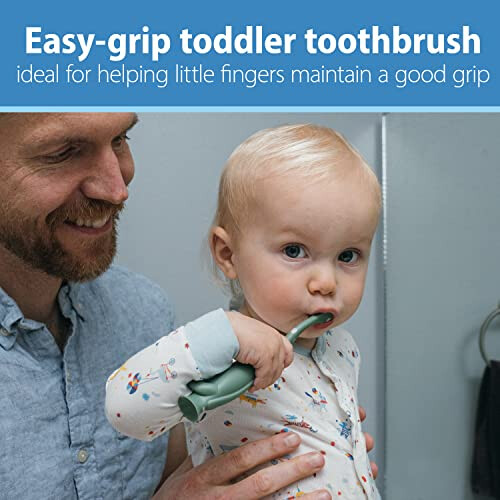 Toddler Toothbrush, Dinosaur, Green and Orange, 2-Pack 2
