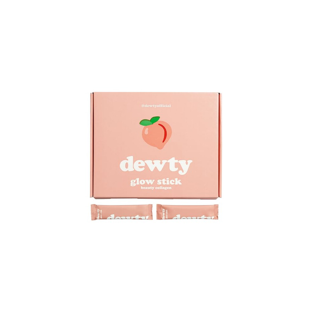 Dewty Women's Peach Collagen Drink - Flavour Daily 6400Mg Collagen Supplement For - 6400Mg Of Collagen With Hyaluronic Acid, Biotin & Retinol, Beneficial For