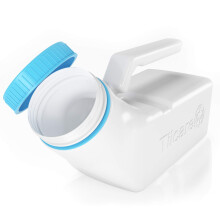 Urinals for Men Glow in The Dark Lid by Tilcare (1 Pack) - 32oz/1000mL Thick Plastic Mens Bedpan Bottle with Screw-on Lid - Spill Proof Urinary