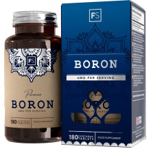 FS Boron | 180 Boron Supplements - High Strength Vegan Boron Tablets 6mg Boron per Serving | 6 Month Supply | Gluten, Allergen Free & Non-GMO |