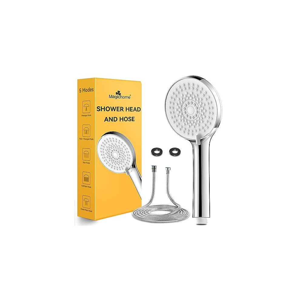 Shower Head And Hose 2M, Shower Head High Pressure With 5 Modes, Universal Handheld Shower Head To Increase Pressure 798789972846