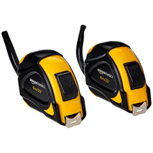 Self-Locking Tape Measure, 8-Meters Scale, MID Accuracy, 2-Pack, Yellow