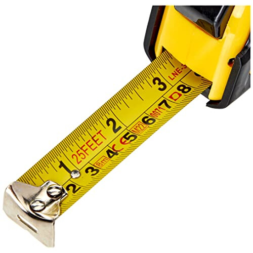 Amazon Self-Locking Tape Measure, 8-Meters Scale, MID Accuracy, 2-Pack, Yellow 2