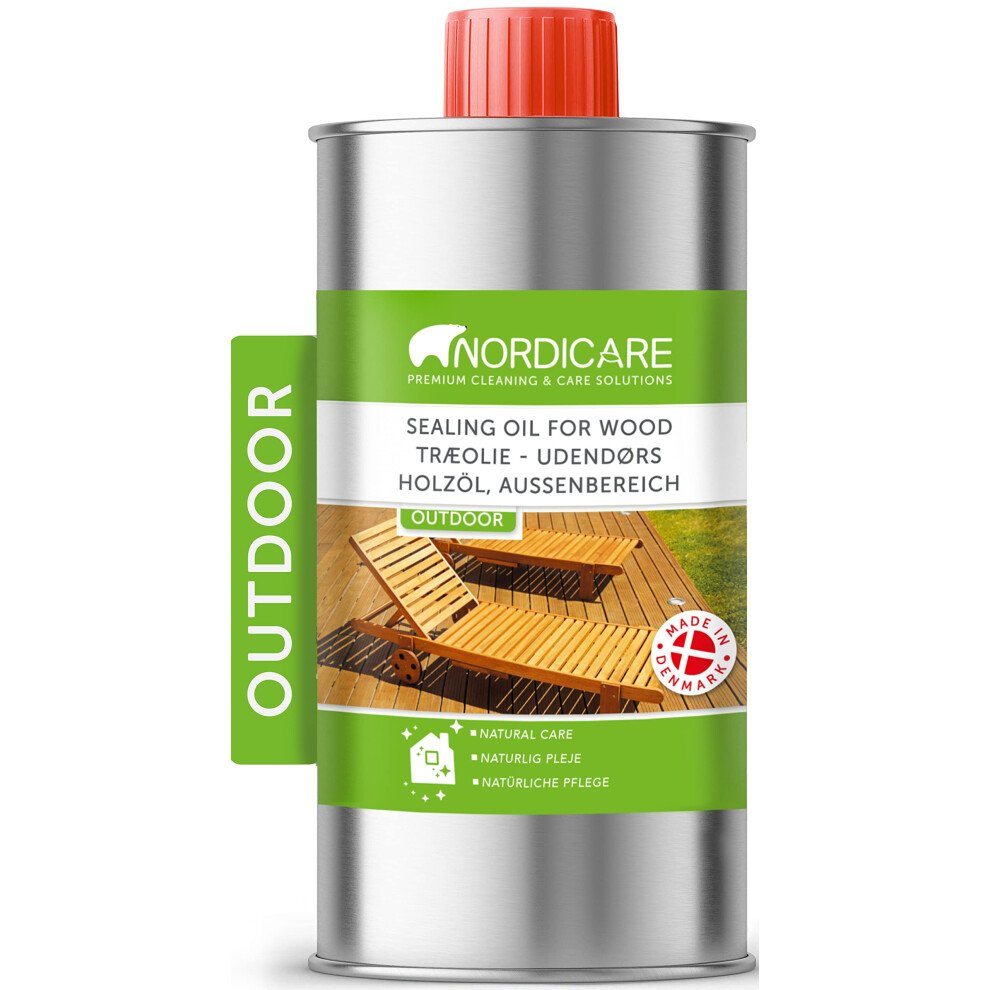 Sealing Wood Oil For Outdoor Garden Furniture - Teak Oil For Garden Furniture - Suitable For All Outdoor Types Of Wood, Danish Oil For Wood Exterior 5709011224508