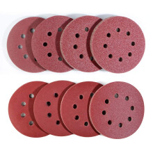 80pcs 125mm Sanding Discs, Hook and Loop 10 x 40/60/80/120/180/240/320/400 Mixed Grit, 8 Hole 5 Inch Round Sanding Discs Pads for Random Orbital