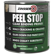 Zinsser Peel Stop Clear Binding Primer 1 Litre (ZINPSP1L, ZN70604) – Breathable sealer for peeling surfaces; interior/exterior; paintable in 2 hours