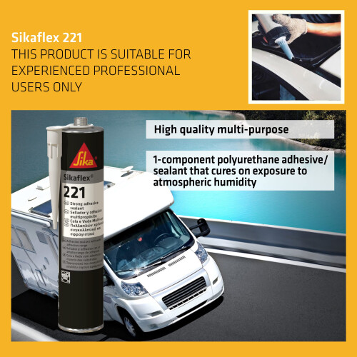 Sikaflex 221 Adhesive Sealant, Black, 300 ml 2