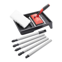 5pc Decking Stain Applicator Set for Applying Decking Stains, Decking Paints, Decking Oils to Wooden Decks, Floors, Fences 2X High Capacity Long Pile
