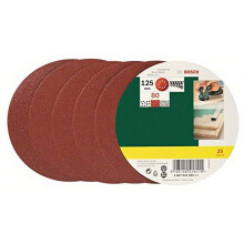 Bosch 2607019493 Sanding Sheet-Set for Eccentric Grinder, 0 V, Red, 125 mm, Set of 25 Piece