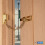 Polished Brass Locking Door Chain, Front Door Security Chain with External Key Unlocking Mechanism. 2