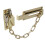 Polished Brass Locking Door Chain, Front Door Security Chain with External Key Unlocking Mechanism. 1