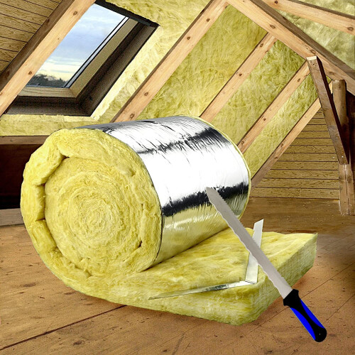 Insulation Board Tool with Sheath, Saw RockWool Foam Wool Cutting Tool 420mm Stainless (BHSC) 1