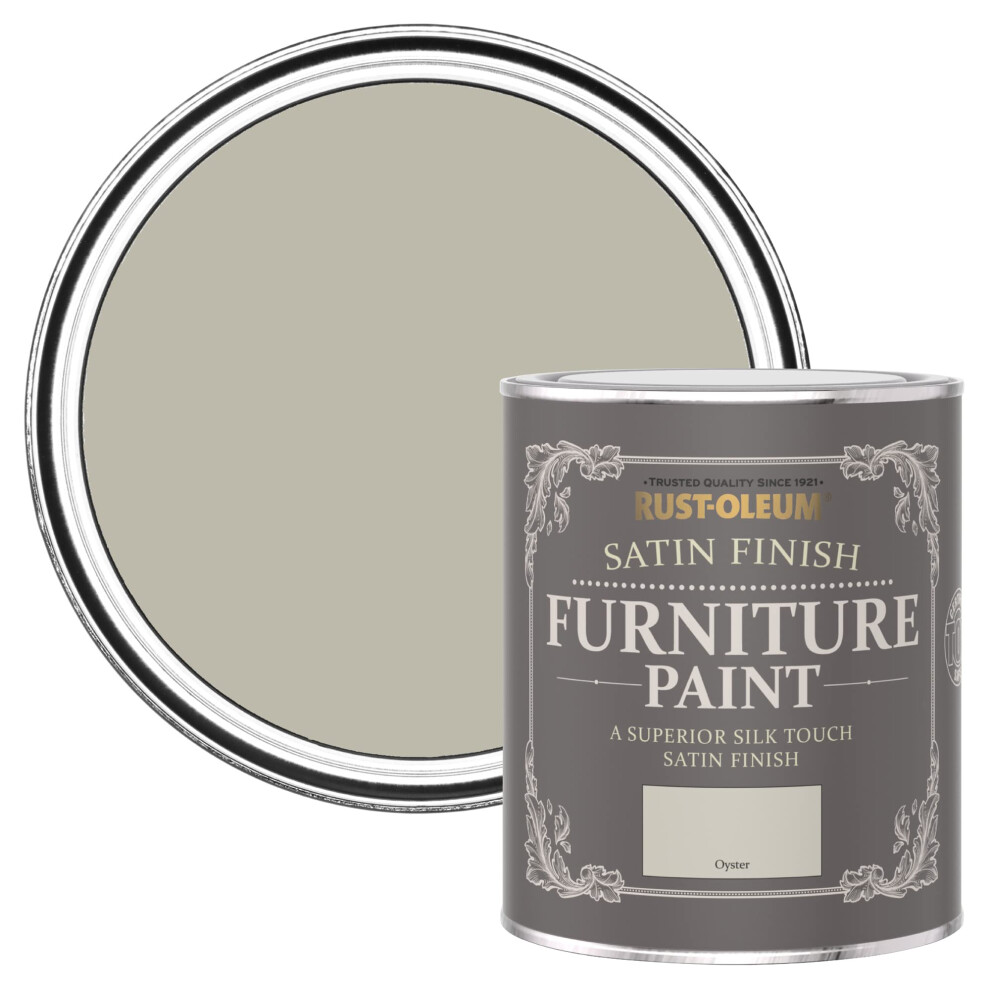 Grey Furniture Paint in Satin Finish - Oyster 750ml