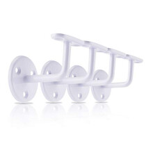 Set of 4 White Handrail Brackets, Banister Brackets for Stair Banister Handrail.