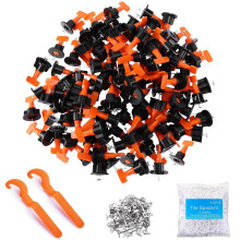 Tile Leveling System 100pcs Tile Leveler Spacers with 2 Special Wrench, 500pcs 1/12" Tile Spacers. Tile Installation Tool Kit for Building Walls &