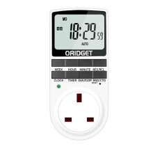 Digital Electrical Timer Plug Socket UK with 18 On-Off Programs, Countdown and Security Random Mode for Lights and Home Appliances, 24 Hour Weekly