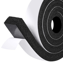 Open Cell Foam Insulation, 50mm(Width) X 25mm(Thick) X 2M(Length), Window Insulation Weather Stripping Air Conditioner Seal Low Density Foam Tape