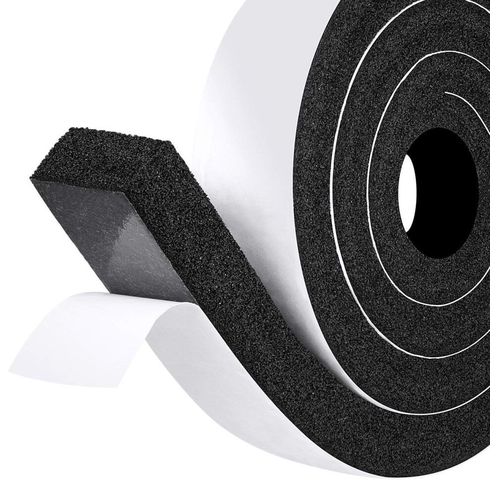 Open Cell Foam Insulation, 50Mm(Width) X 25Mm(Thick) X 2M(Length), Window Insulation Weather Stripping Air Conditioner Seal Low Density Foam Tape 653846954558