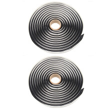 QWORK 2 Piece Butyl sealant Tape 9.5mm Diameter x 13ft, Black Butyl sealant Rubber for Automotive Truck Headlight Window Door Windshield