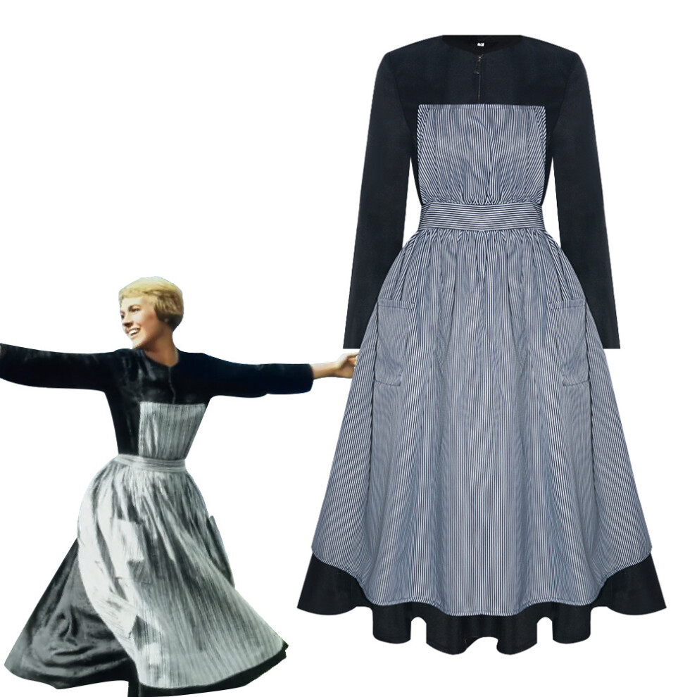 (M) The Sound Of Musical Costume Fashion Maria Halloween Cosplay Stage Show Set Not,Specified