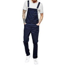 (blue, s) Men Slim Fit Denim Jumpsuit Bib Romper Casual Overalls Dungarees