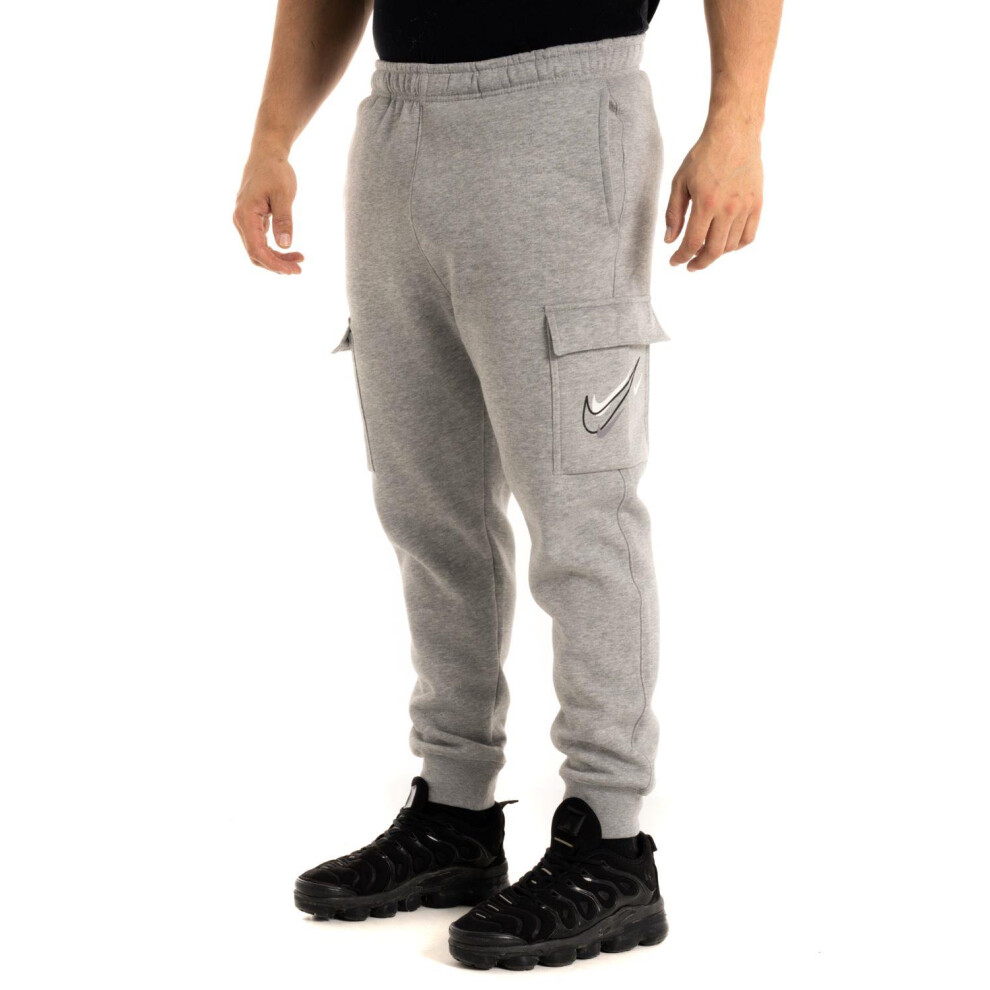 (L) Nike Sportswear Fleece Cargo Pants Grey Heather