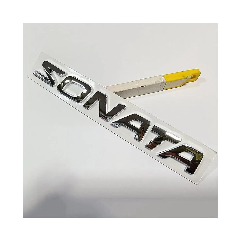 3D Abs Chrome Letters Logo Sonata Emblem Car Fender Badge Trunk Decal For Hyundai Sonata Stikcer Accessories 9158807006938