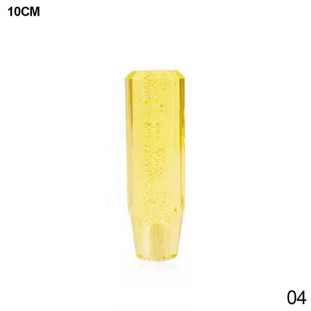 (10Cm ) 10/15Cm Universal Car Manual Gear Shift Knob Stick Crystal Bubble Manual Transmission Gear Stick Lever Shifter Knob Gear Shift Yellow 9158807007126