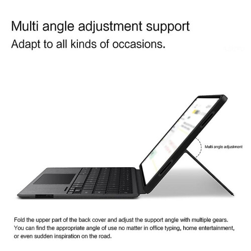 For Google Pixel Tablet Pu Leather Stand Case With Backlit Keyboard, Multi-touch Trackpad 2