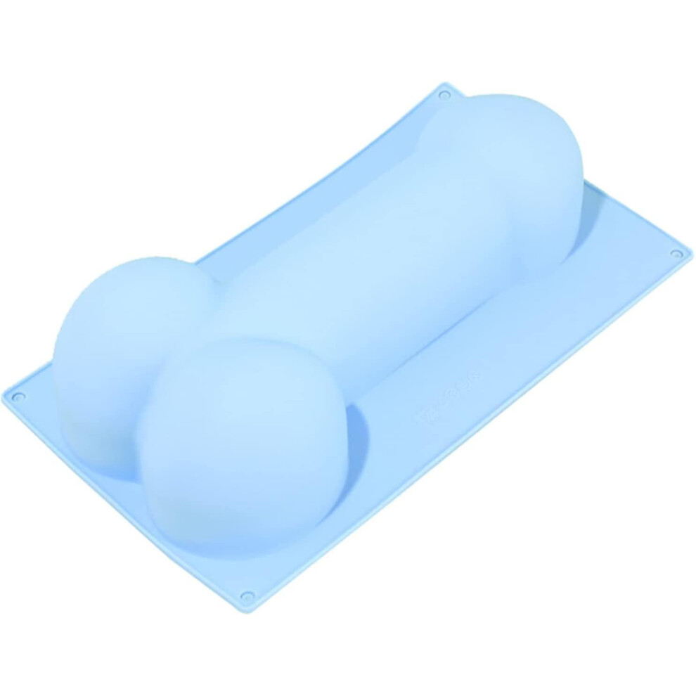 1 Pc Pink/grey Novelty Women Men Genital Shape Hard Candies Desserts Mold Silicone Fondant Cake Decor Baking Tools Blue A One Size