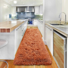 (80 x 300 cm (2 ft 6 in x 10 ft)-Large Runner, Rust Orange) Non Slip Rug Area Rug Living Room Bed Room