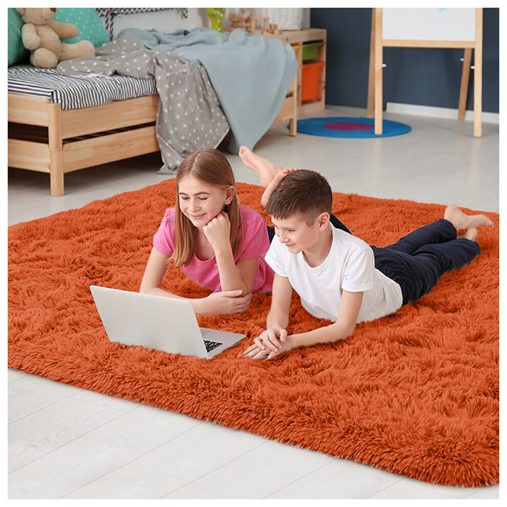 Oxford Homeware (120Cm X 170Cm (4Ft X 5Ft 8")., Rust Orange) Non Slip Rug Area Rug Living Room Bed Room Not,Specified