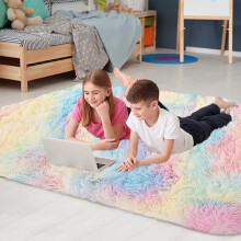 (120cm x 170cm (4ft x 5ft 8")., Rainbow) Non Slip Rug  Area Rug Living Room Bed Room