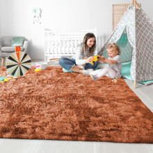 (200cm x 290cm (6ft 8" x 9ft 7")., Rust Orange) Non Slip Rug  Area Rug Living Room Bed Room