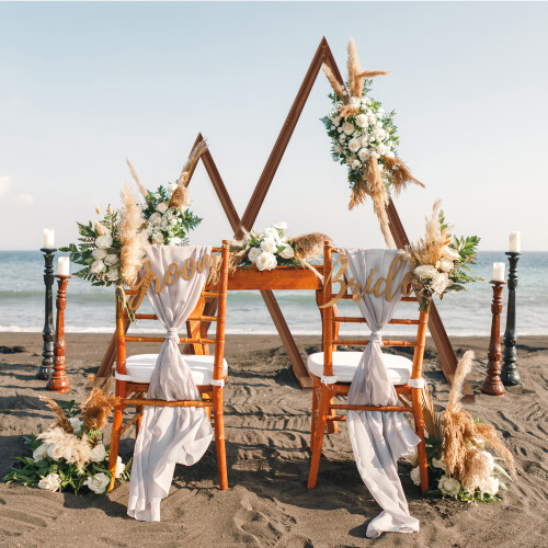2 Pack Wooden Wedding Arch Frame Archway Flowers Balloon Backdrop 1