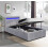 Comfy Living (3ft Single, Light Grey) Modern Fabric Ottoman Gas Lift Bed Frame With LED 1