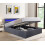 Comfy Living (4ft6 Double, Dark Grey) Modern Fabric Ottoman Gas Lift Bed Frame With LED 1