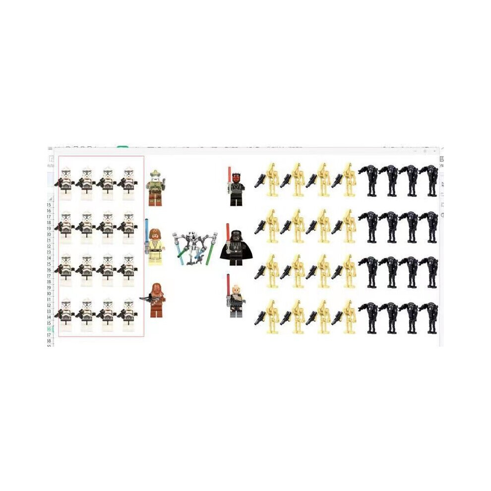Hdajgd (Battle Droids H (55Pcs)) New Star Wars Clone Troopers Minifigures Gift Fit Lego
