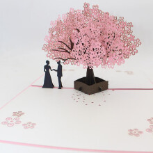 3d Pop Up Card Cherry Blossom Lover Wife Anniversary Card