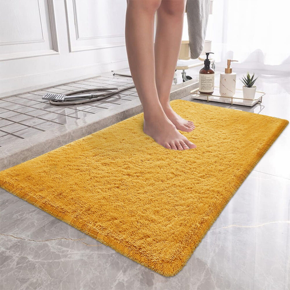 (60cm x 110cm (2ft x 3ft 7")., Yellow/Ocher) Non Slip Rug  Area Rug Living Room Bed Room