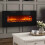Living And Home Black Electric Fire Wall Mounted Fireplace Temperature Adjustable 50 Inch 1