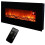 Living And Home Black Electric Fire Wall Mounted Fireplace Temperature Adjustable 50 Inch 4